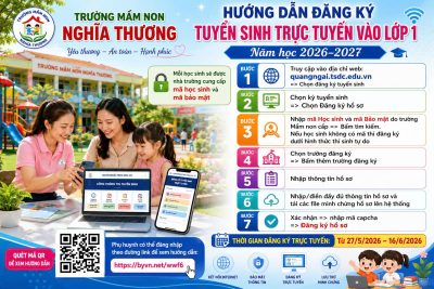 VIDEO HƯỚNG DẪN PHỤ HUYNH ĐĂNG KÝ TUYỂN SINH VÀO LỚP 1 CHO TRẺ