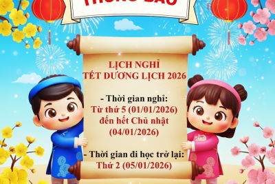 THÔNG BÁO NGHỈ TẾT DƯƠNG LỊCH 2026