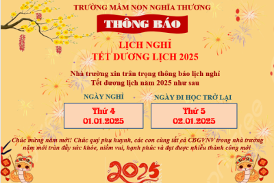 THÔNG BÁO NGHỈ TẾT DƯƠNG LỊCH 2025