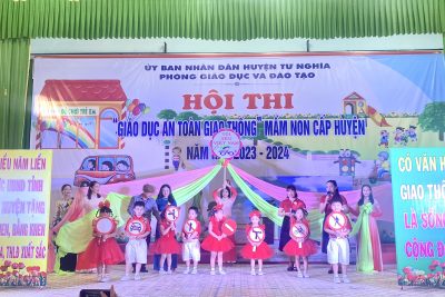 THAM GIA HỘI THI “GIÁO DỤC AN TOÀN GIAO THÔNG” MẦM NON CẤP HUYỆN, NĂM HỌC 2023-2024